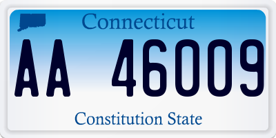 CT license plate AA46009