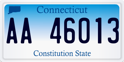 CT license plate AA46013