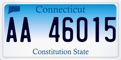 CT license plate AA46015