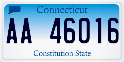 CT license plate AA46016