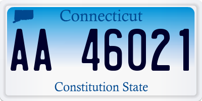 CT license plate AA46021