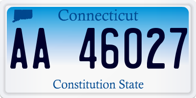 CT license plate AA46027