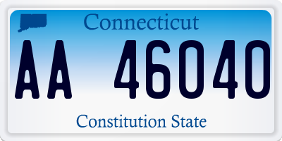 CT license plate AA46040