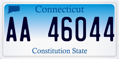 CT license plate AA46044