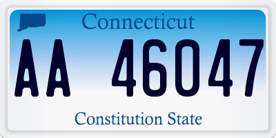 CT license plate AA46047