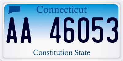 CT license plate AA46053