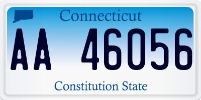 CT license plate AA46056