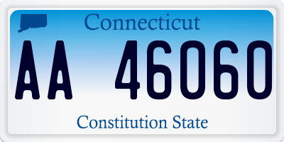 CT license plate AA46060