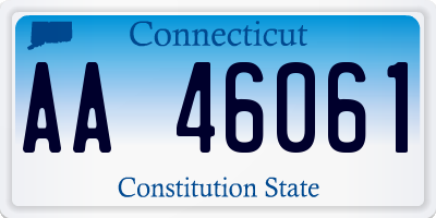 CT license plate AA46061