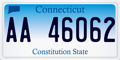 CT license plate AA46062
