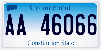 CT license plate AA46066