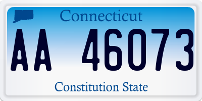 CT license plate AA46073