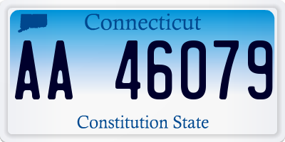 CT license plate AA46079