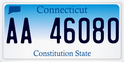 CT license plate AA46080