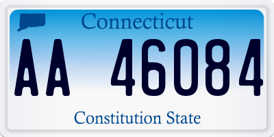 CT license plate AA46084