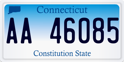 CT license plate AA46085