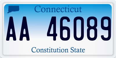 CT license plate AA46089