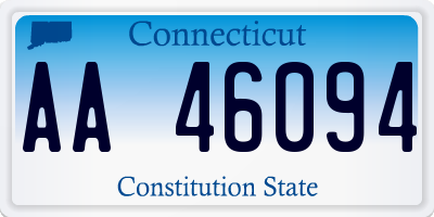 CT license plate AA46094