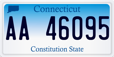 CT license plate AA46095