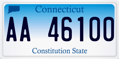 CT license plate AA46100