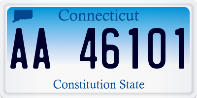 CT license plate AA46101