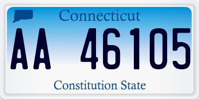 CT license plate AA46105