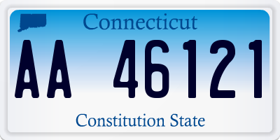 CT license plate AA46121