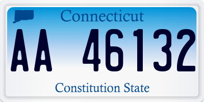 CT license plate AA46132