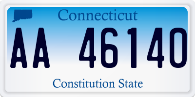 CT license plate AA46140