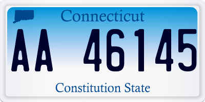 CT license plate AA46145