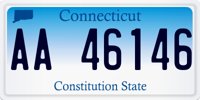CT license plate AA46146