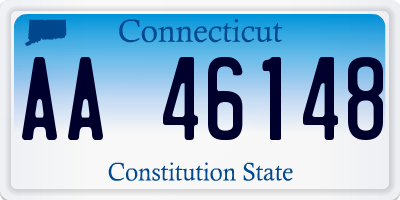 CT license plate AA46148