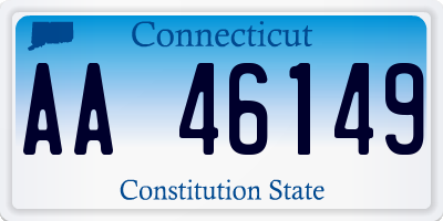 CT license plate AA46149