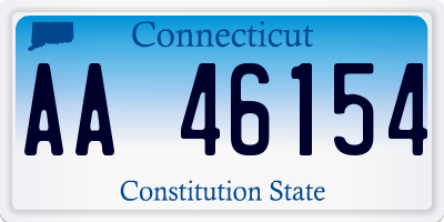 CT license plate AA46154