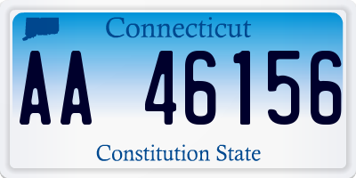 CT license plate AA46156