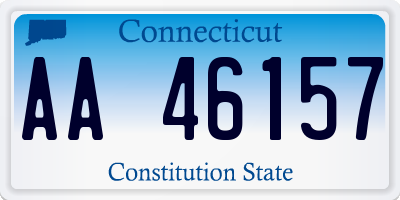 CT license plate AA46157