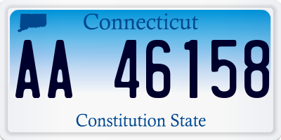 CT license plate AA46158