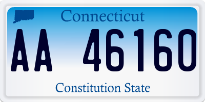 CT license plate AA46160