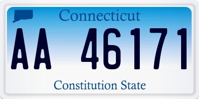 CT license plate AA46171