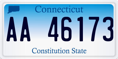 CT license plate AA46173