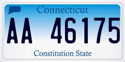 CT license plate AA46175