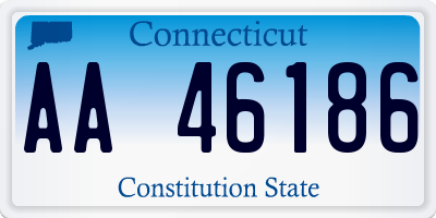 CT license plate AA46186