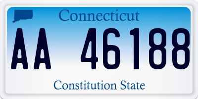 CT license plate AA46188