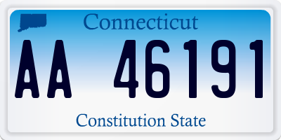 CT license plate AA46191