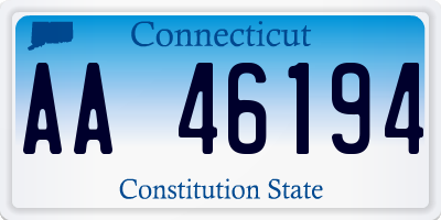 CT license plate AA46194
