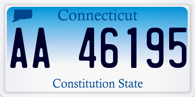 CT license plate AA46195