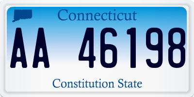 CT license plate AA46198