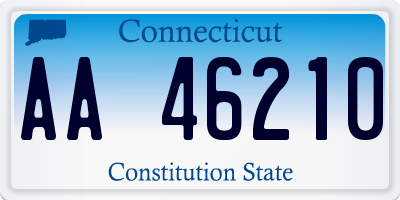 CT license plate AA46210