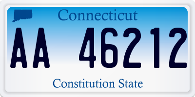 CT license plate AA46212