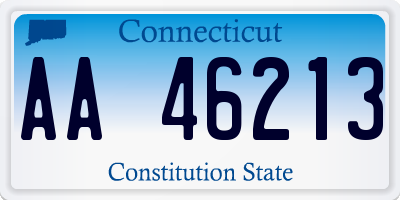 CT license plate AA46213